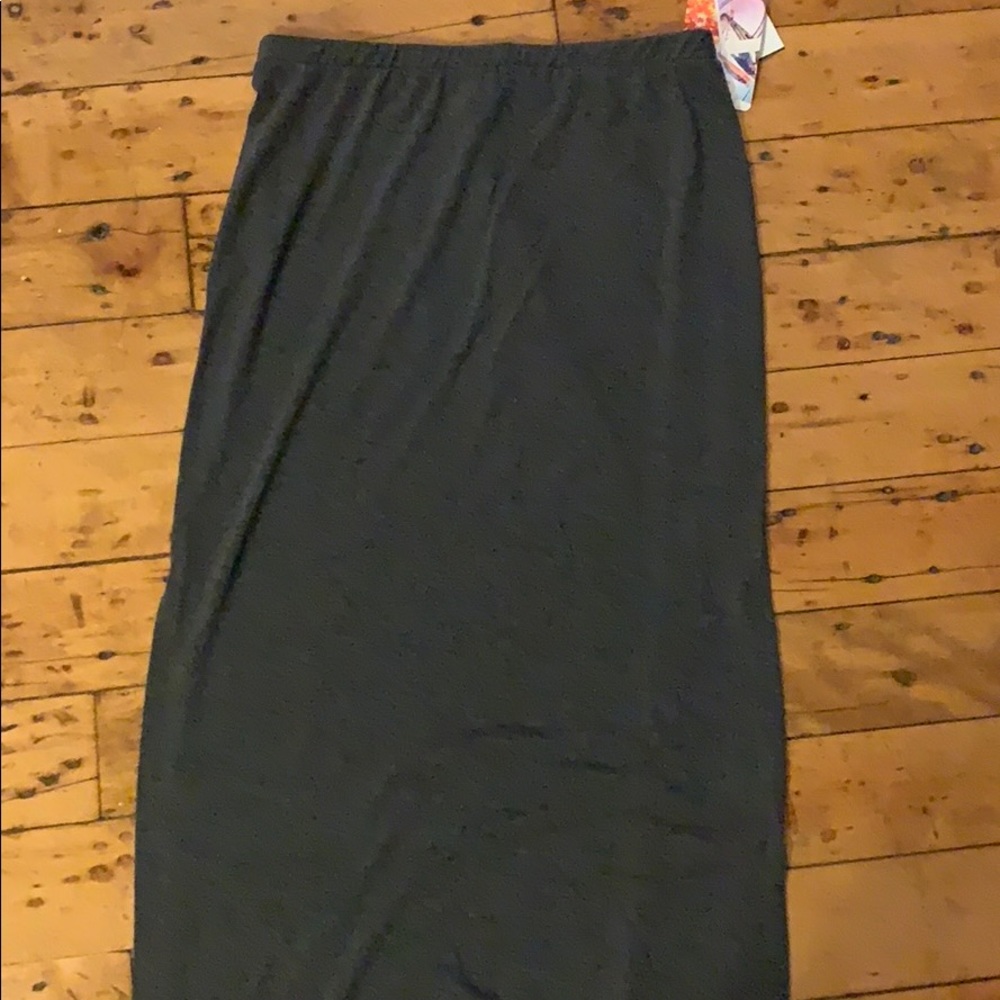 Nordstrom Gray Maxi Skirt- slit on left side- NWT